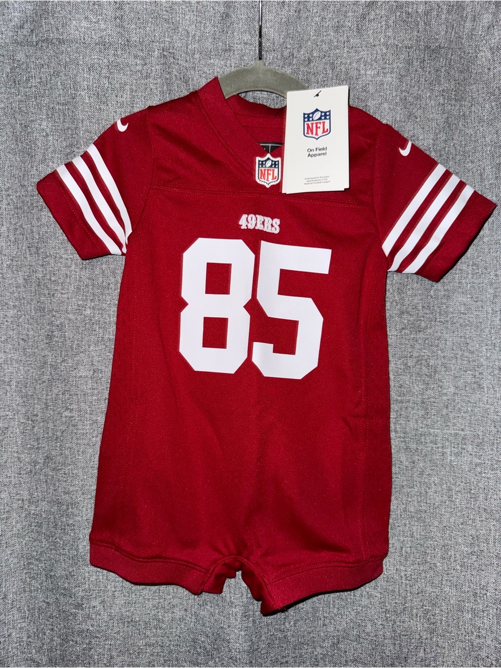 NFL San Francisco 49ers Infant Kittle Romper - Red and White